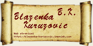 Blaženka Kuruzović vizit kartica